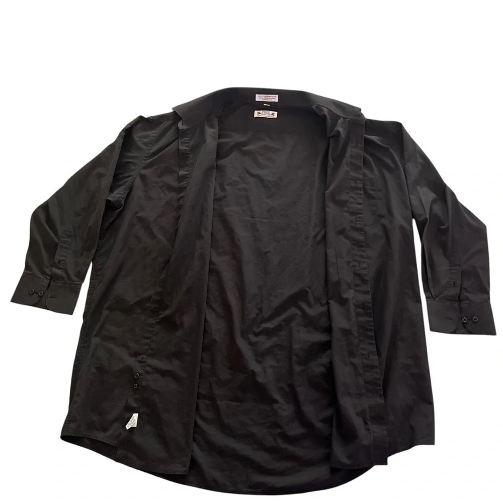 Paolo Giardini Black Cotton Button Down long Sleeve - Picture 3 of 7